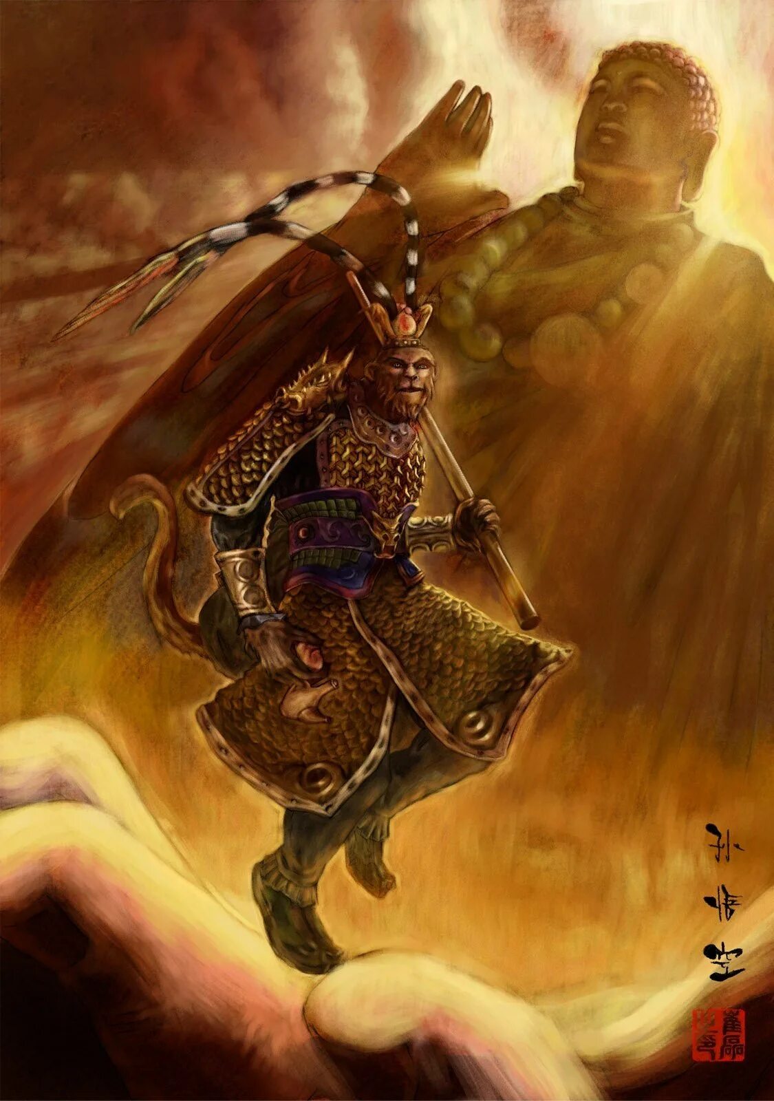 Царь обезьян миф. Сюань цзан и сунь укун. сунь укун и будда. monkey king китайская мифология. будда против сунь укун.