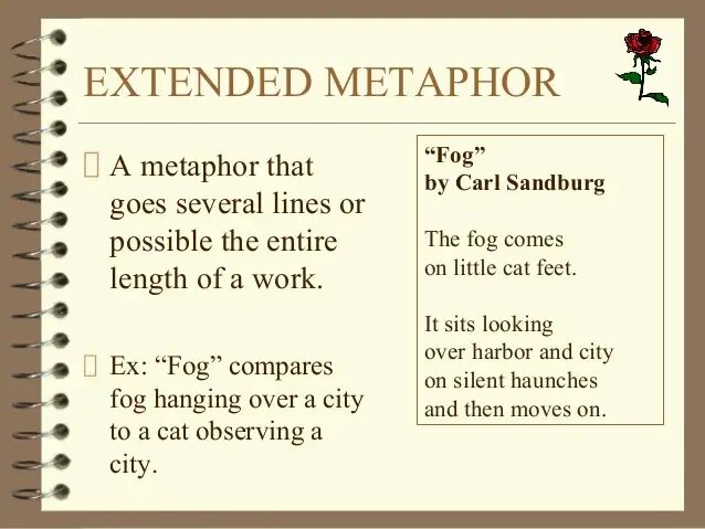 Metaphor switch. Extended metaphor. extended (sustained) metaphor. prolonged metaphor. metaphor examples.