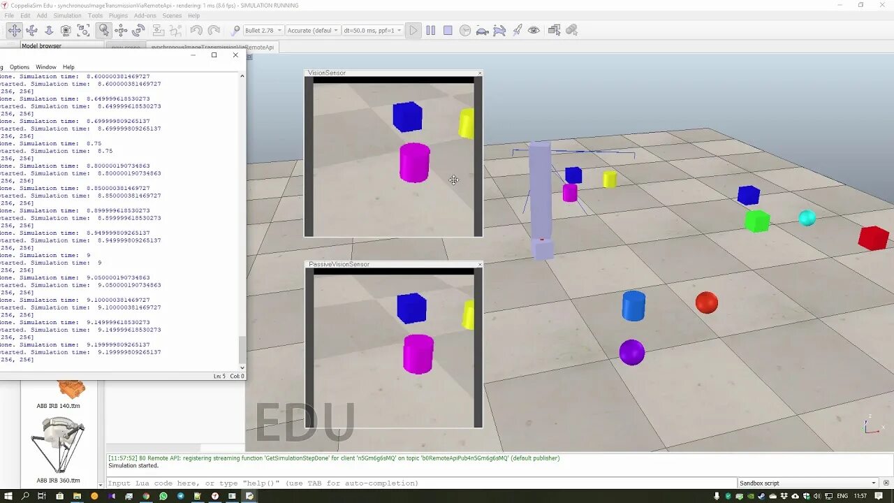 Coppeliasim. Coppeliasim роботы. Соединения в Simulation. Симуляция сценария.