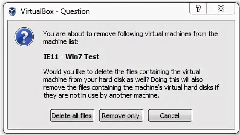 Удалить vm. Удалить vm