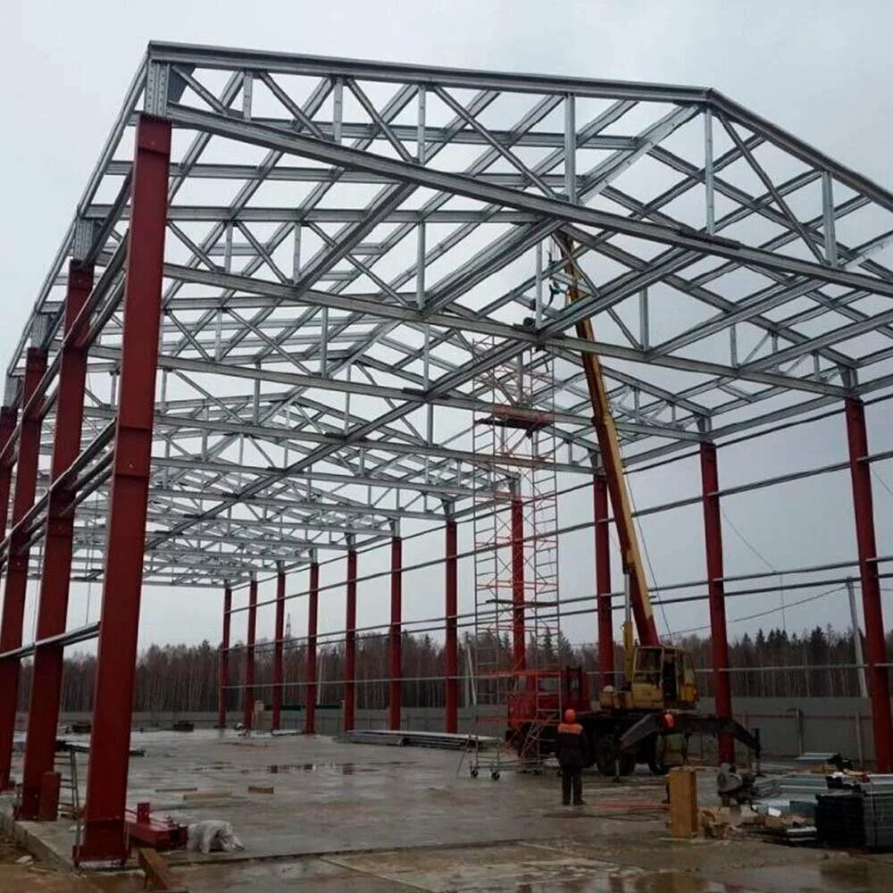 металлические конструкции промышленных зданий. здание из металлоконструкций. проект быстровозводимого ангара из сэндвич. металлические конструкции. ферма лстк 24м.