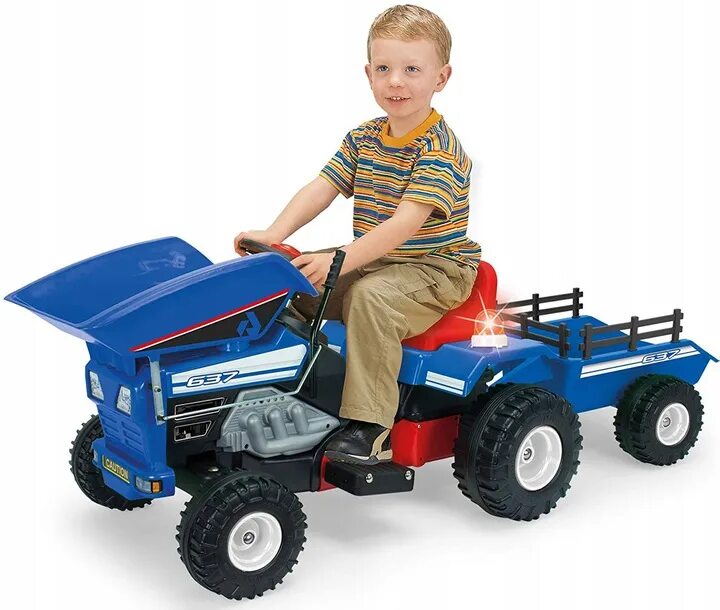 Трактор с прицепом синий. Трактор peg-perego john deere ground force. Трактор на аккумуляторе для детей с прицепом mx-611. Электротрактор с прицепом. Электромобиль трактор с ковшом.