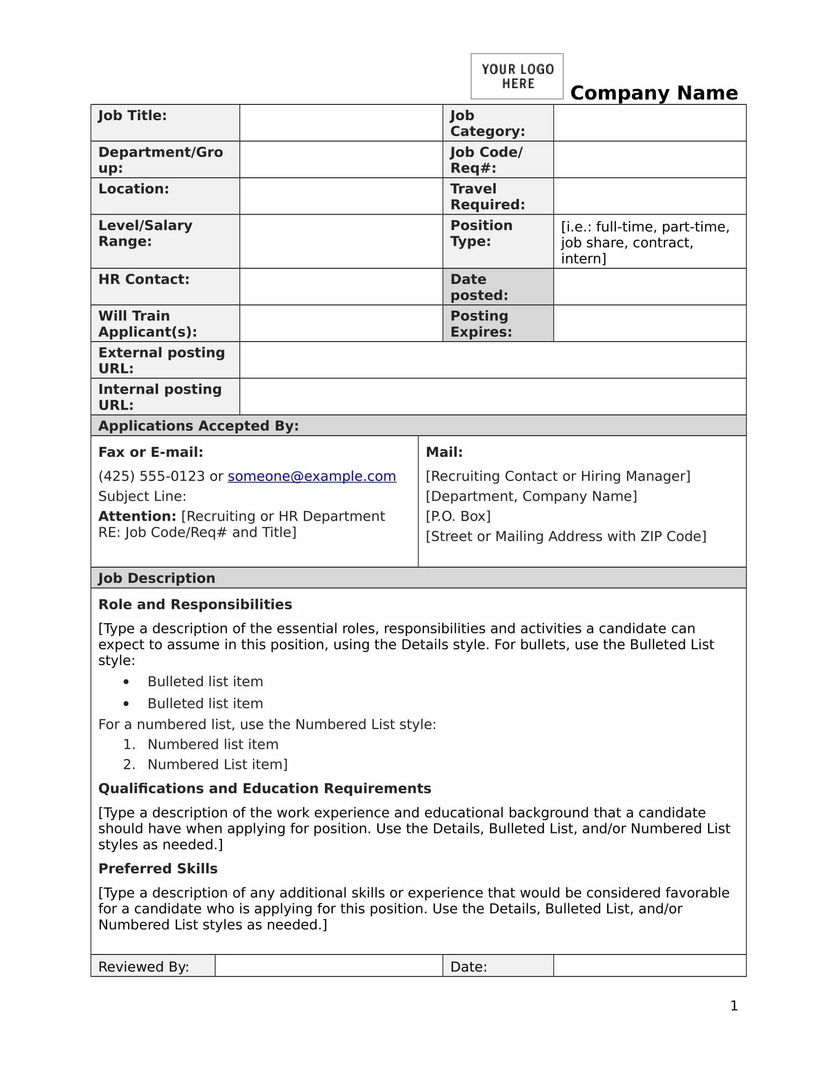 Job description. Образец job description. Job description Template. Job description на английском пример. Form description