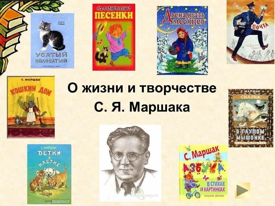 Писатели детям маршак. Творчество с.я Маршака для детей. С Я Маршак произведения. Жизнь и твортество с.Маршак. Маршак произведения для детей.