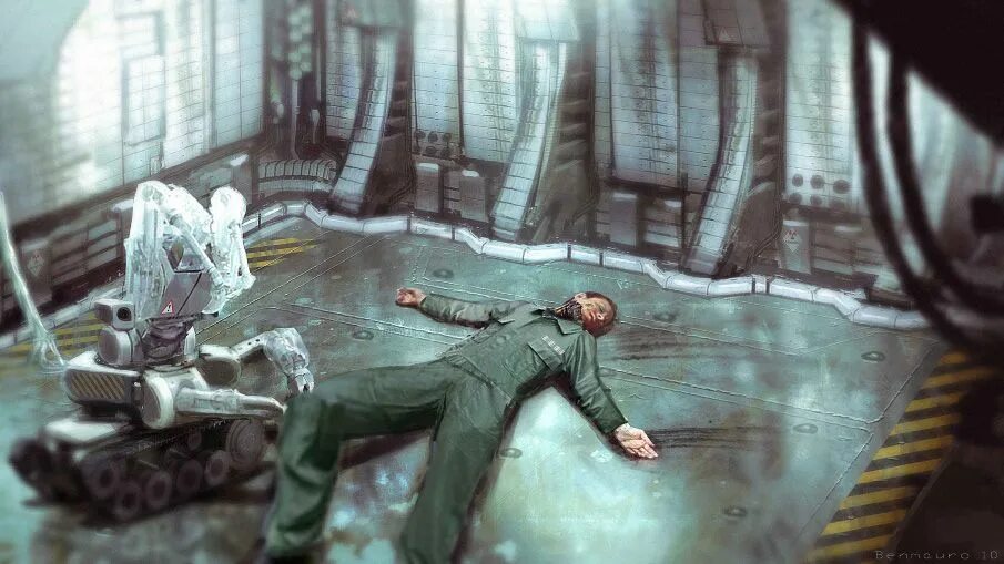 Elysium art. Робот concept art элизиум. элизиум концепт aaron beck. ученый арт.