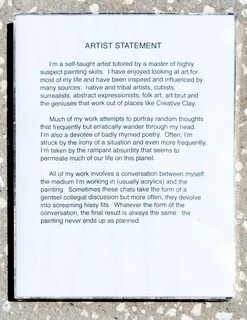 Artist's statement