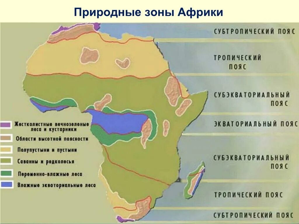 Карта климатических поясов Африки. Природные зоны Африки карта география 7. Климатические пояса природных зон Африки таблица. Природные зоны Африки 7 класс география карта.