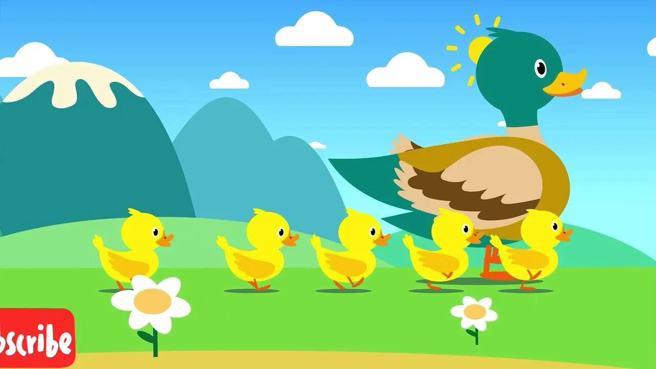 5 ducks. Five little Ducks. Duck Duck Kids TV Colors. Go with Duck Kids. A girl and Ducks picture f.