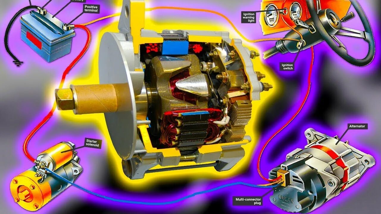 Генератор автомобиля. Генератор внутри. Генератор автомобильный постоянный и переменный. Устройство автомобильного генератора. Работа автогенератора
