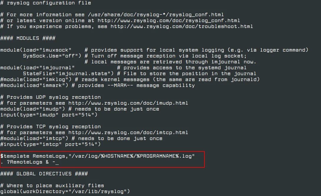 Сервер ЛОГОВ. Syslog Лог. Служба rsyslog. Rsyslog настройка. Config configuration file