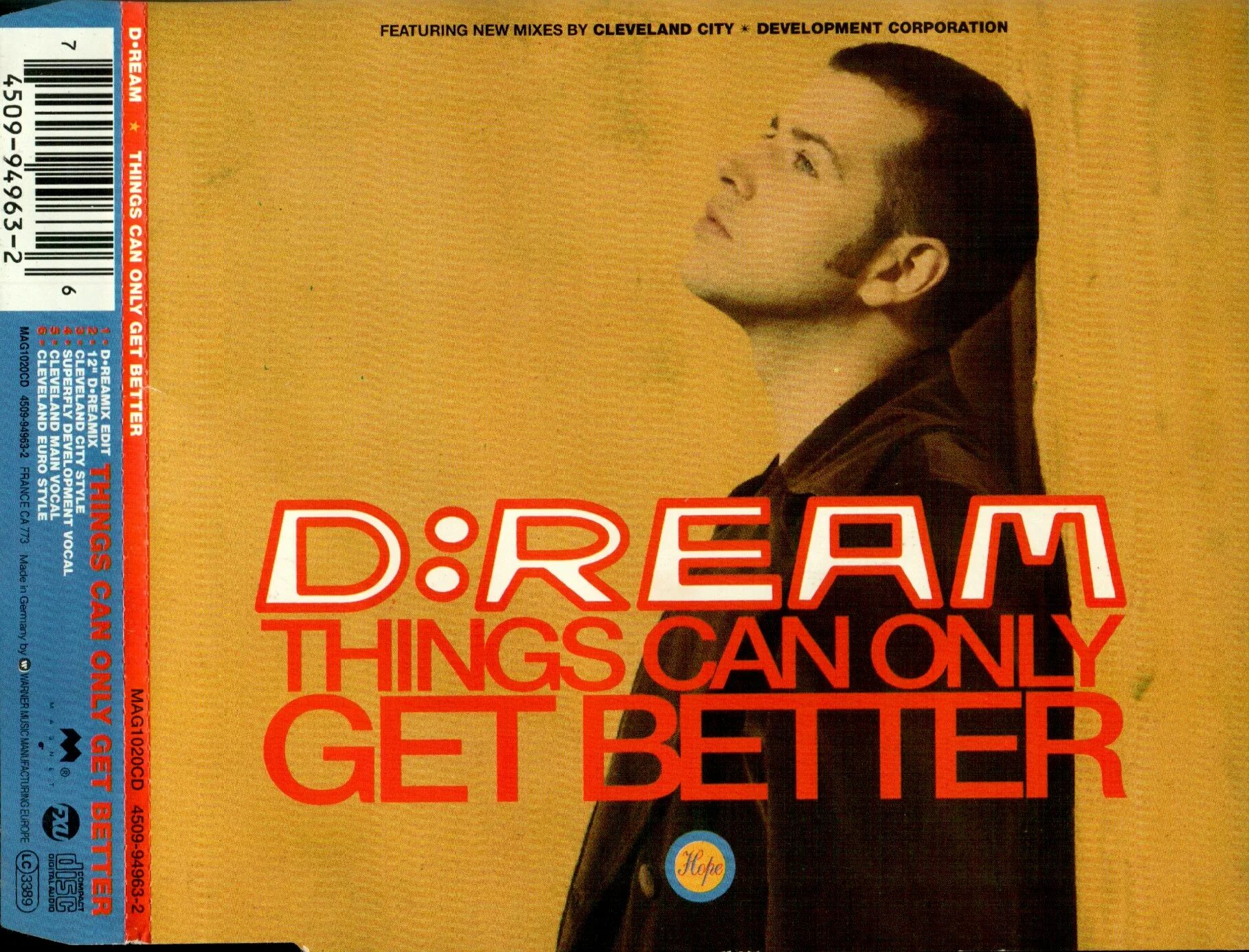 I can only get better. Things can only get better. d_ream - things can only get better (1993). can thing. ream.
