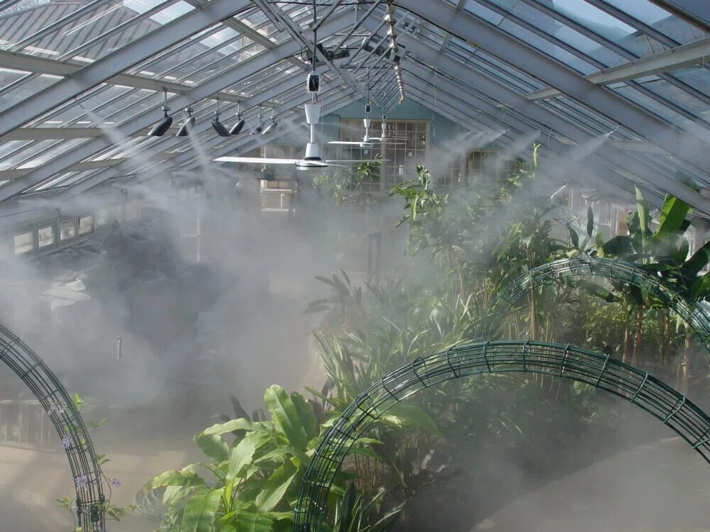 Охлаждение и увлажнение воздуха. Система туманообразования и полива для теплиц. Система туманообразования для теплиц. Система туманообразования в теплице. Система туманообразования для средней теплицы,.