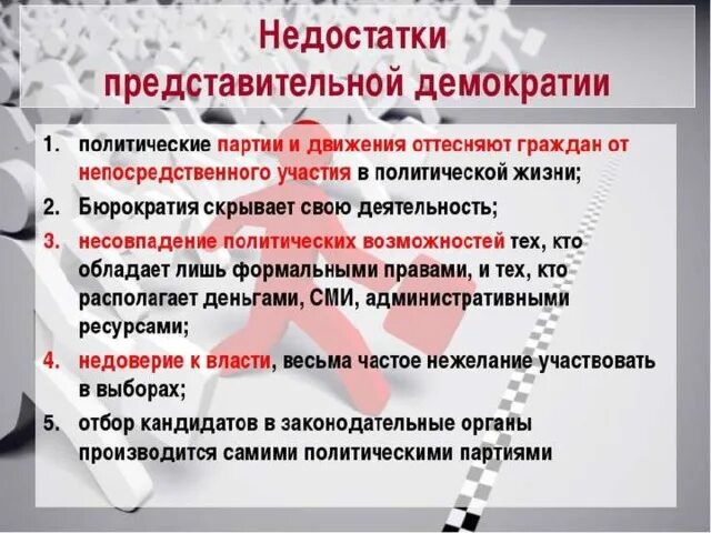 В условиях современной демократии. Плюсы и минусы прямой демократии. Плюсы и минусы прямой и представительной демократии. Недостатки демократического режима. Плюсы и минусы представительной демократии.