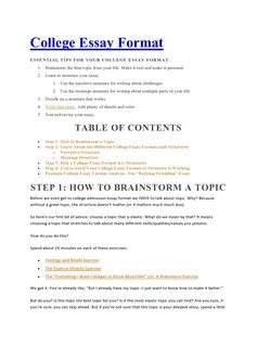 Whats an essay format