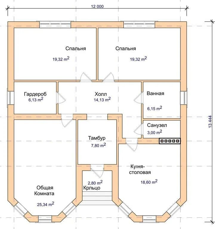 Средний размер частного дома. Планировка одноэтажного дома 10 на 10 с тремя спальнями. План частного одноэтажного дома чертеж. План дома 10 на 10 одноэтажный.