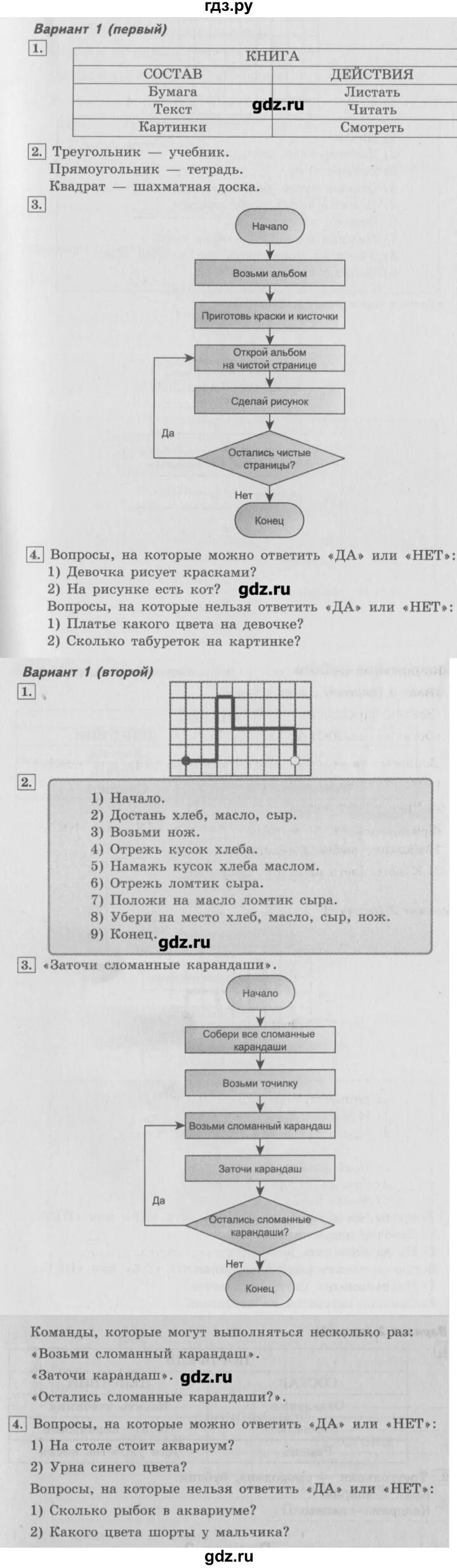 Контрольная работа 3 по информатике 9 класс