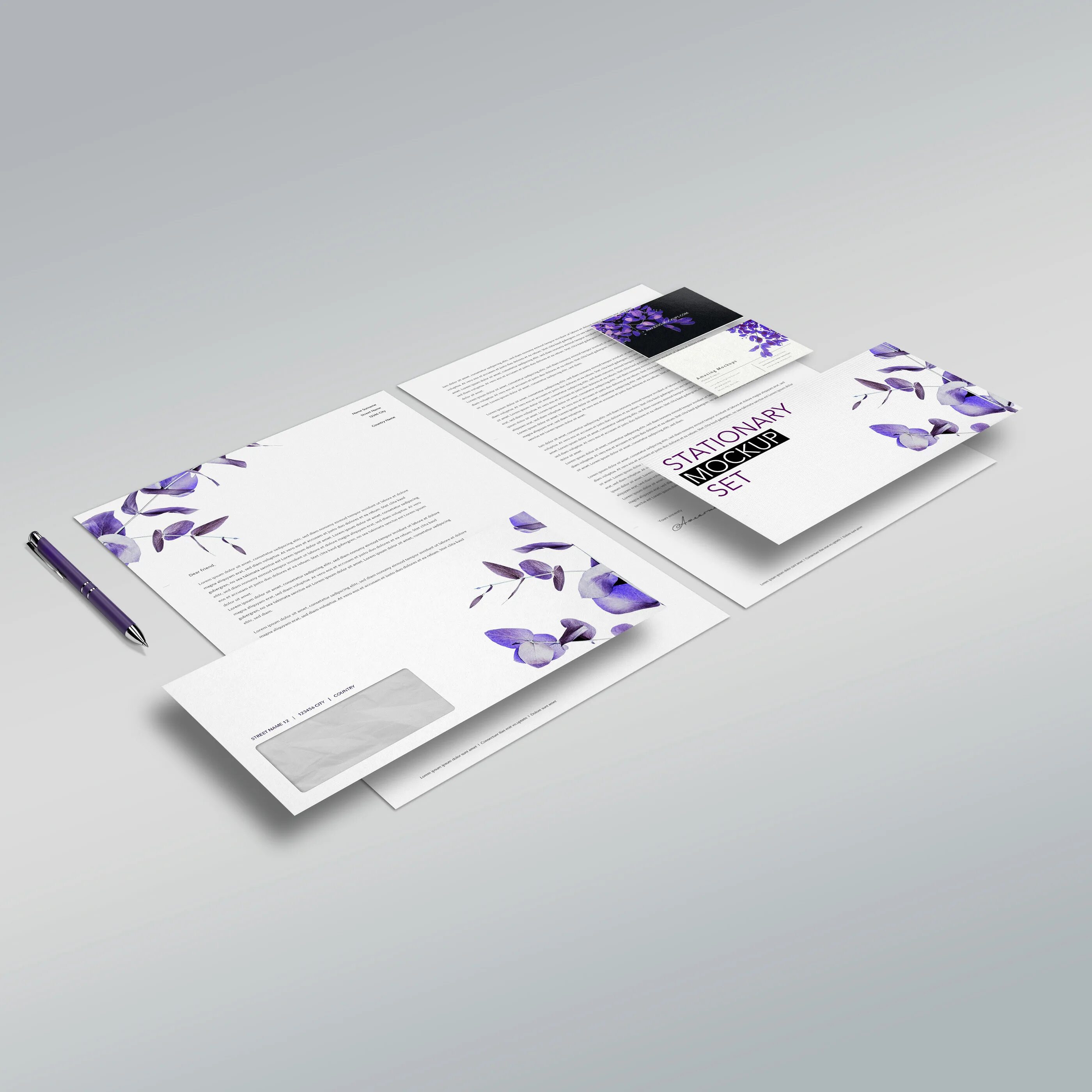 Корпоративная документация. Документация мокап. Калька мокап. Stationary Mockup.