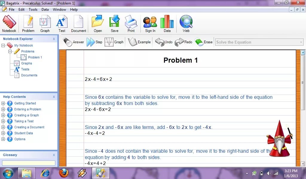 Problem filled. Problem page.