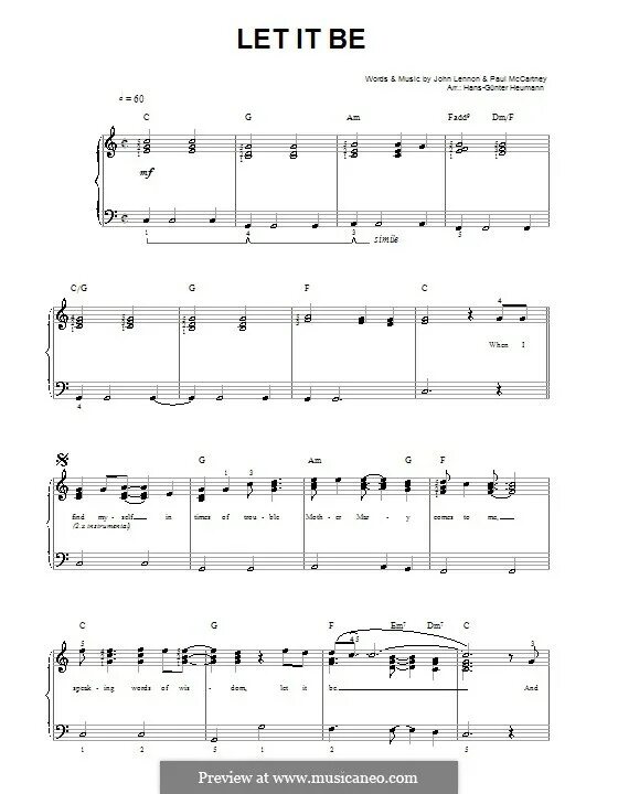 Let it up песня. Let it be ноты для фортепиано. ноты для пианино let it be. ноты для фортепиано битлз let it be.