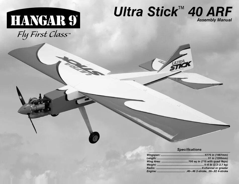 Ultra 9. Радиоуправляемый самолет Hangar 9 Aplha 40. Venti's ARF. Рамка "Ottobert" ARF-09.