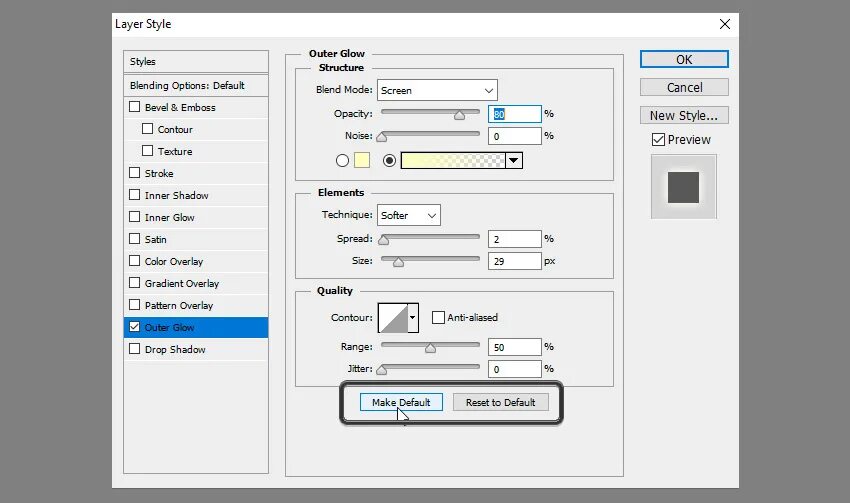 Blend в фотошопе. Стилизация текста в фотошопе. Как убрать векторную обводку. Make default. Inner glow в фотошопе.