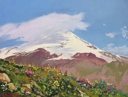 Как нарисовать гору эльбрус