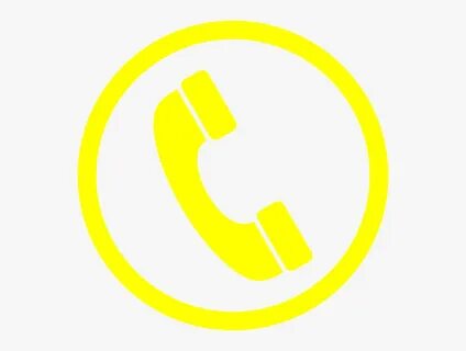 Yellow phone icon with handset design for contact section