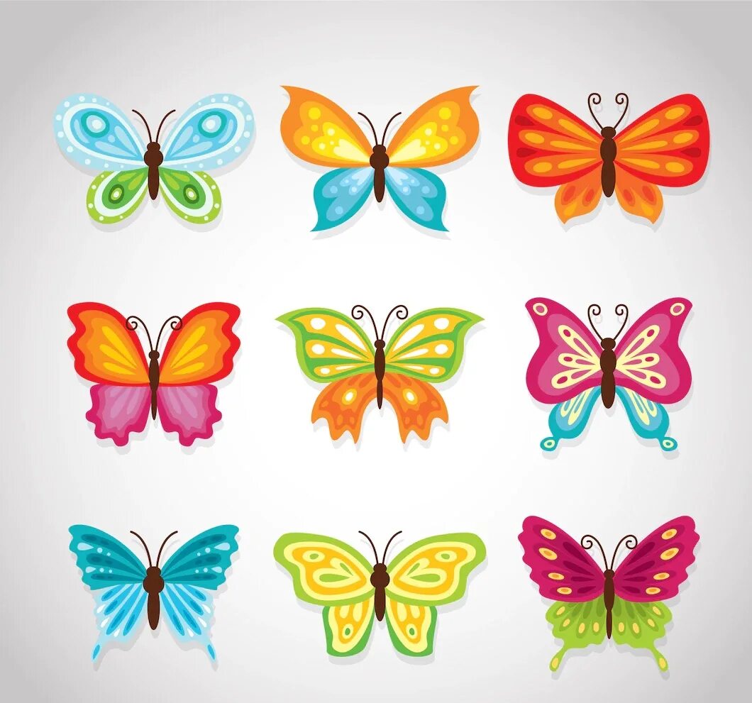 Бабочка в садик. Разноцветные бабочки. Бабочки цветные. Бабочка рисунок. Бабочки детские.
