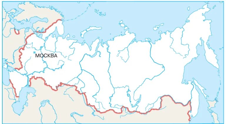 Контурная карта россии 2 класс окружающий