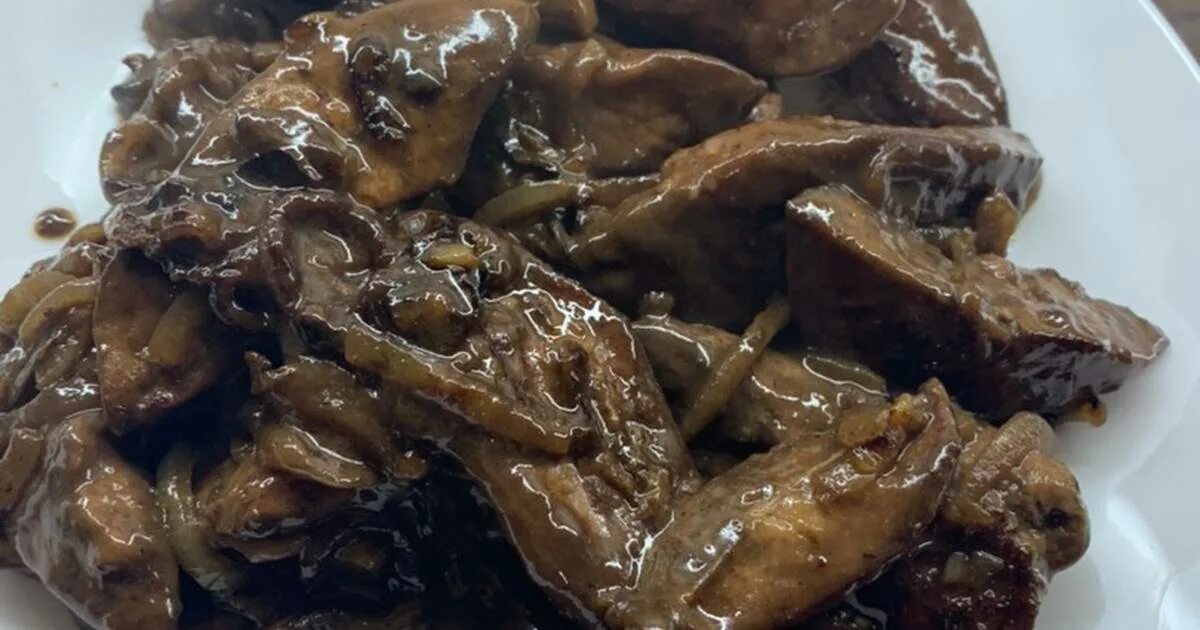 Печень индейки быстро и вкусно. Блюда из печени индейки. жареная печень индейки.