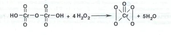 Пероксид хрома структура. Образование надхромовой кислоты. Реакция образования надхромовых кислот. Реакция образования надхромовой кислоты.