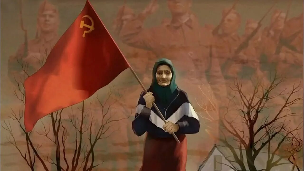 Бабушка с флагом вышла к. Бабушка с флагом вышла к