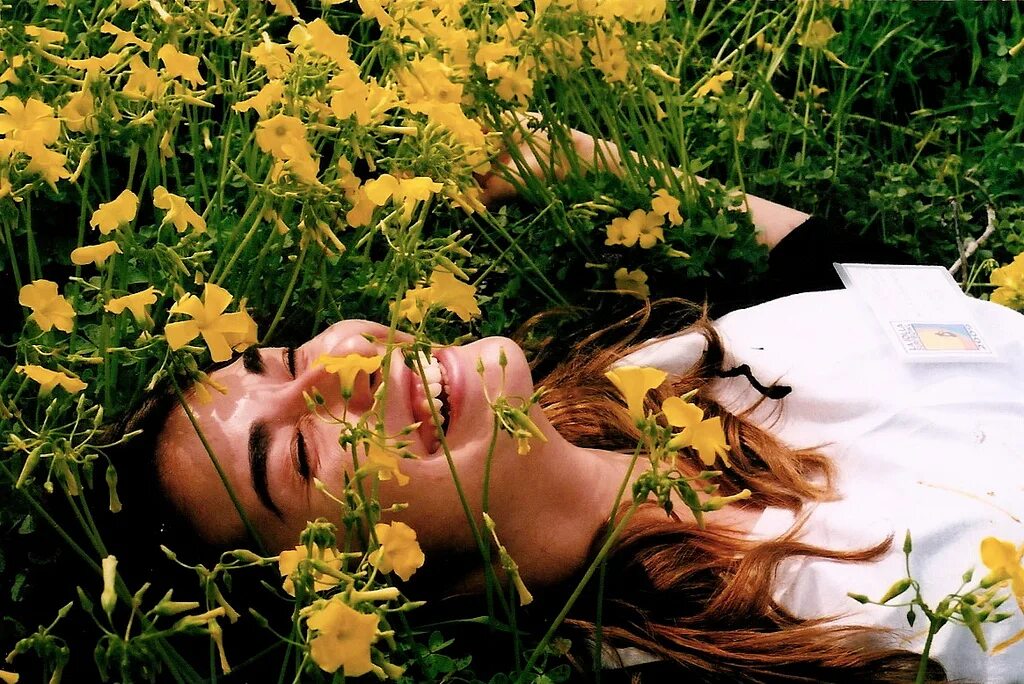 Девушка лежит на траве. Рухнуть в траву. Рухнуть в траву непомятую. Девушка лежит в цветах. Как часто хочет женщина