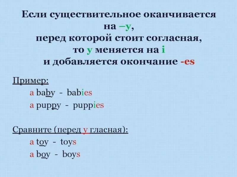 Правильное множественное число существительных. Существительные в английском языке заканчивающиеся на y. множественное число в английском языке на y. английские слова оканчивающиеся на y. английские слова оканчивающиеся на о.