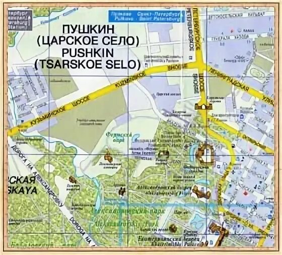Подробная карта пушкина