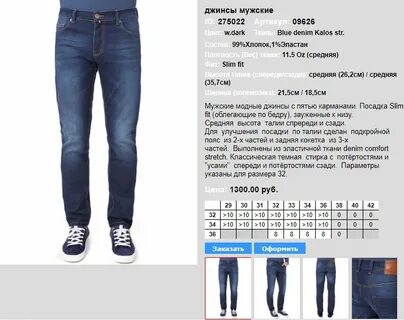 Мужские джинсы 36 размера