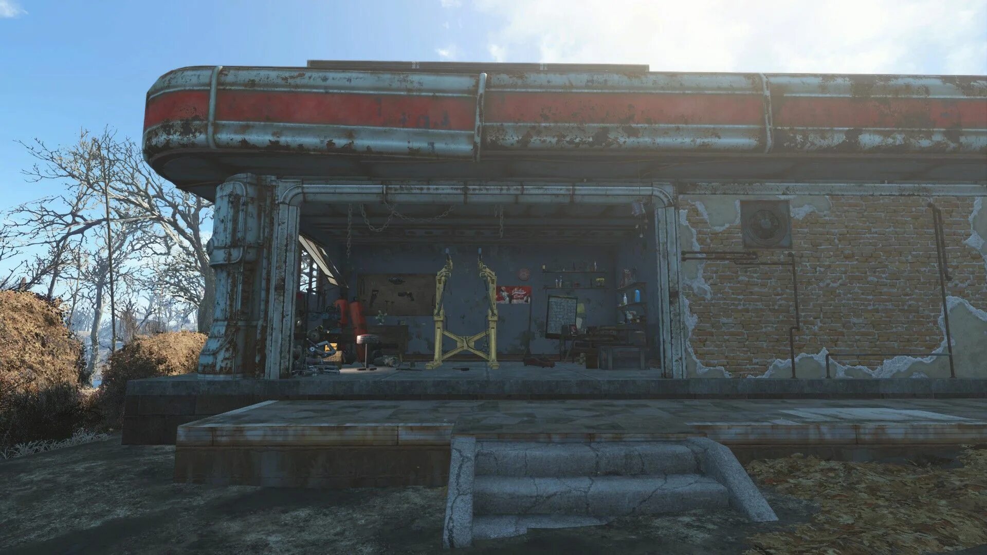 Fallout 4 red rocket. Красная ракета фоллаут. fallout 4 mod red rocket. фоллаут 4 поселение красная ракета.
