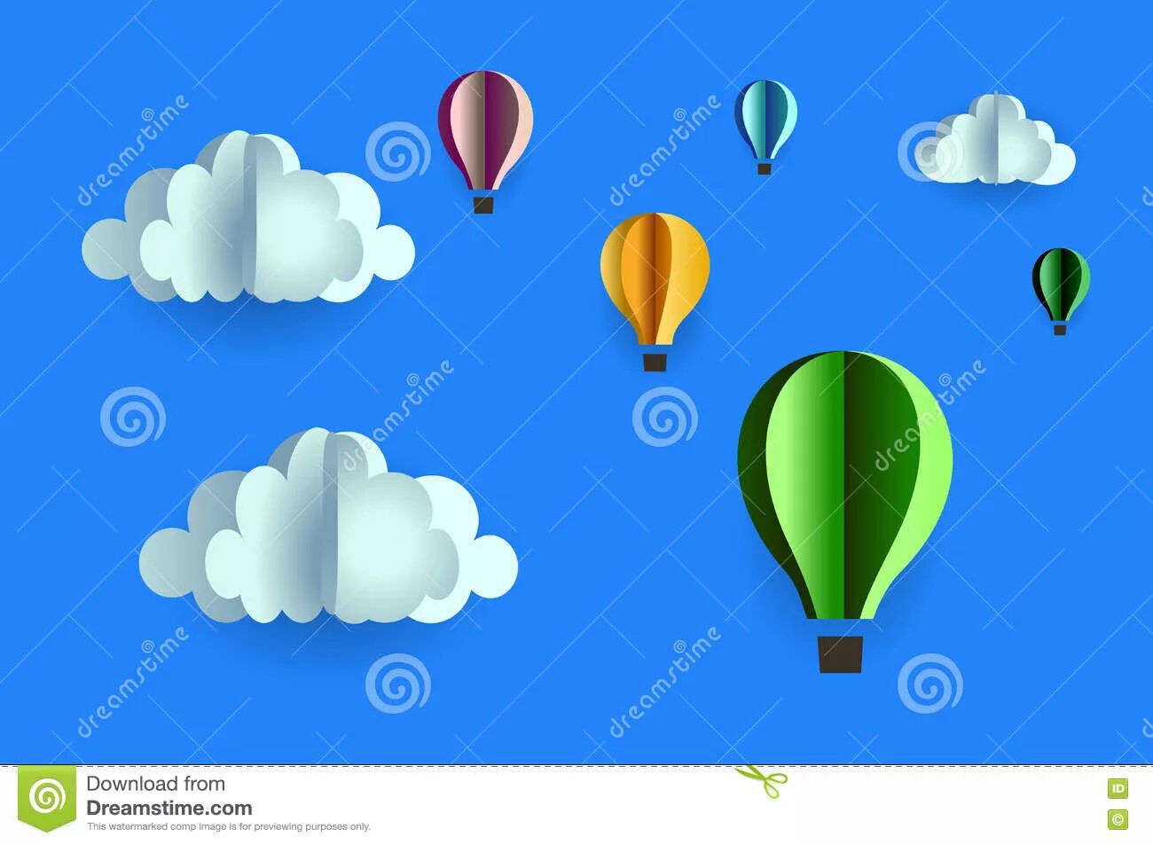 Объемная аппликация воздушный шар