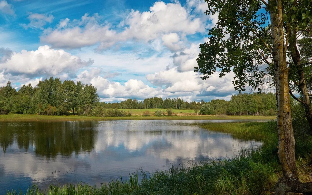 Природа. Озеро селигер. Облака над озером. Пейзажи природы лето. Природа река.
