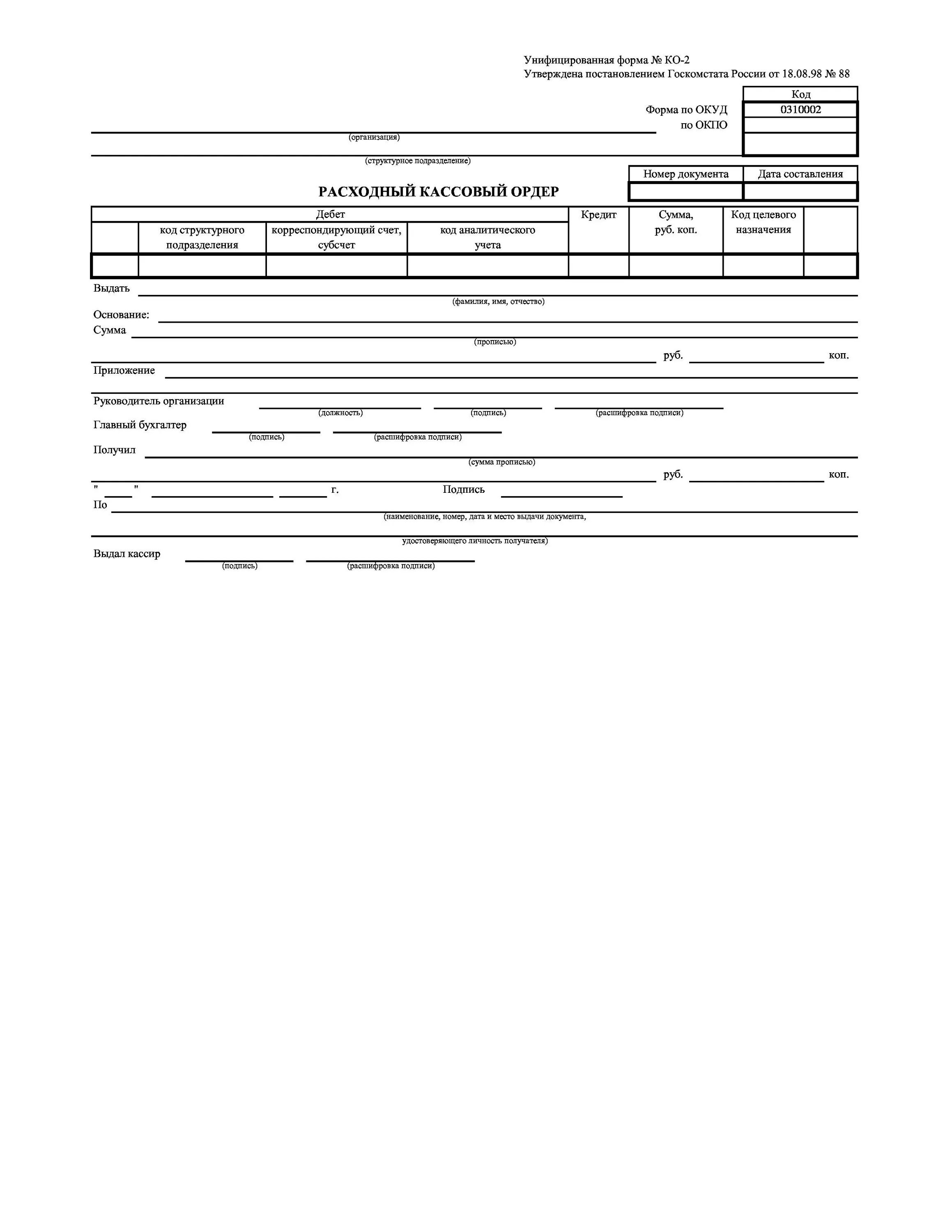 Бланк расходный кассовый ордер. Расходный кассовый ордер РКО. Расходный кассовый ордер (РКО) по форме ко-2. Форма РКО расходный кассовый ордер.