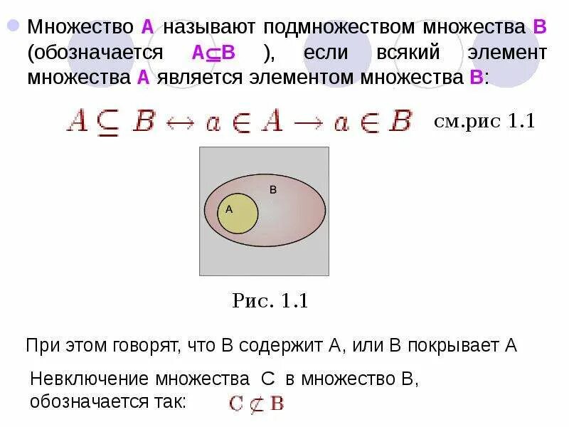 Запишите все подмножества множества 7. Множество множеств. является подмножеством мн. множества и подмножества. множество а является подмножеством множества в, если:.