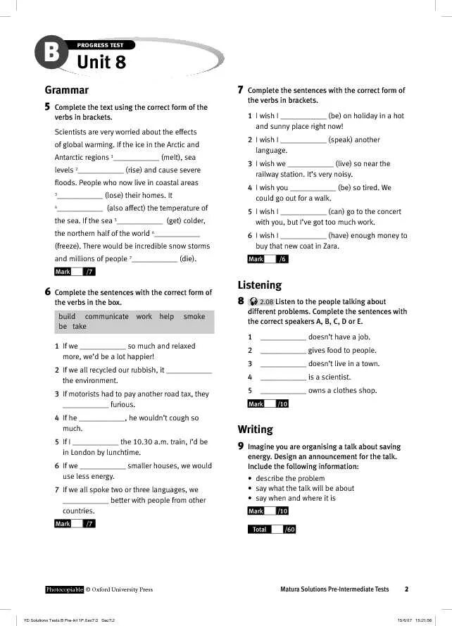 Progress test 9 класс 9 unit ответ. Прогресс тест юнит 5. progress test unit 7 solutions pre intermediate. прогресс тест юнит 7. units 4, test 3, тест..
