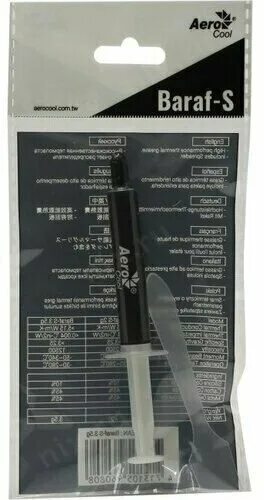 термопаста aerocool baraf. 15 вт/мк. Aerocool baraf термопаста, 1 г. термопаста aerocool baraf 1g. термопаста aerocool baraf-s шприц, 3.