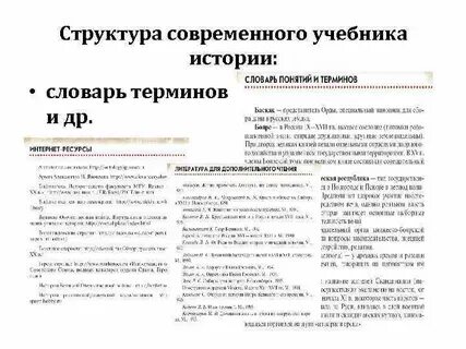 Содержание современного учебника