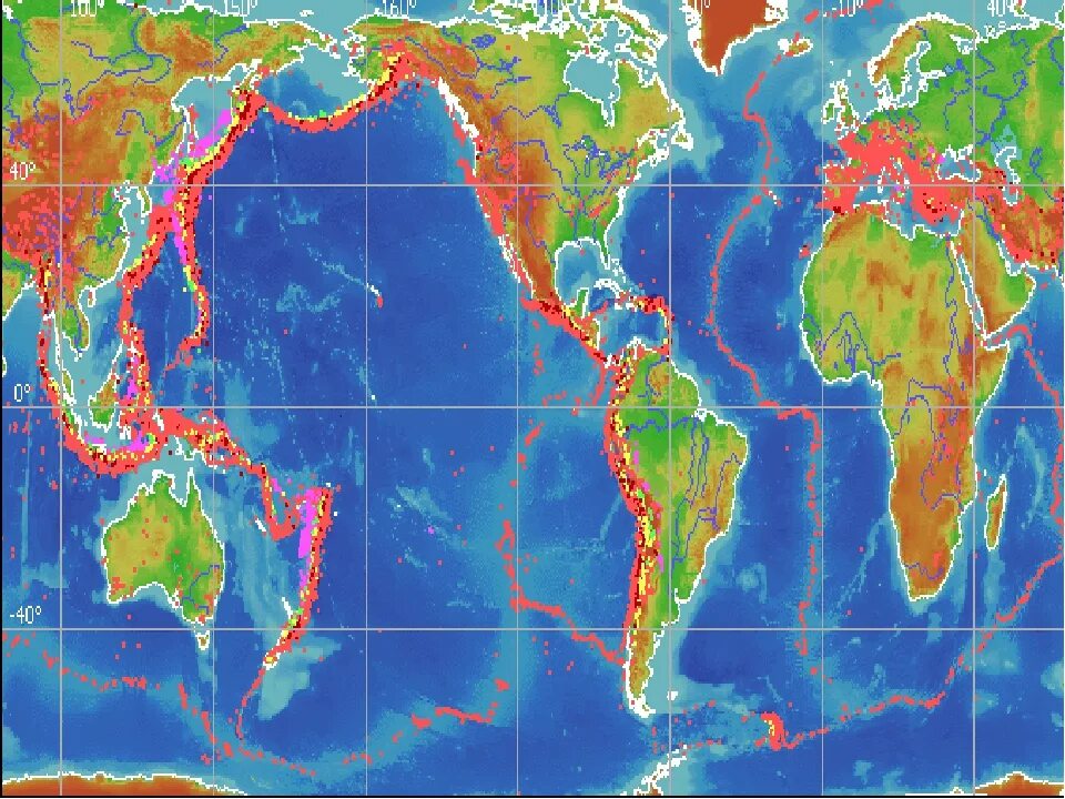 Зоны землетрясений и вулканов. Тихоокеанское вулканическое огненное кольцо. Тихоокеанское кольцо землетрясений. Тихоокеанский вулканический пояс на карте.