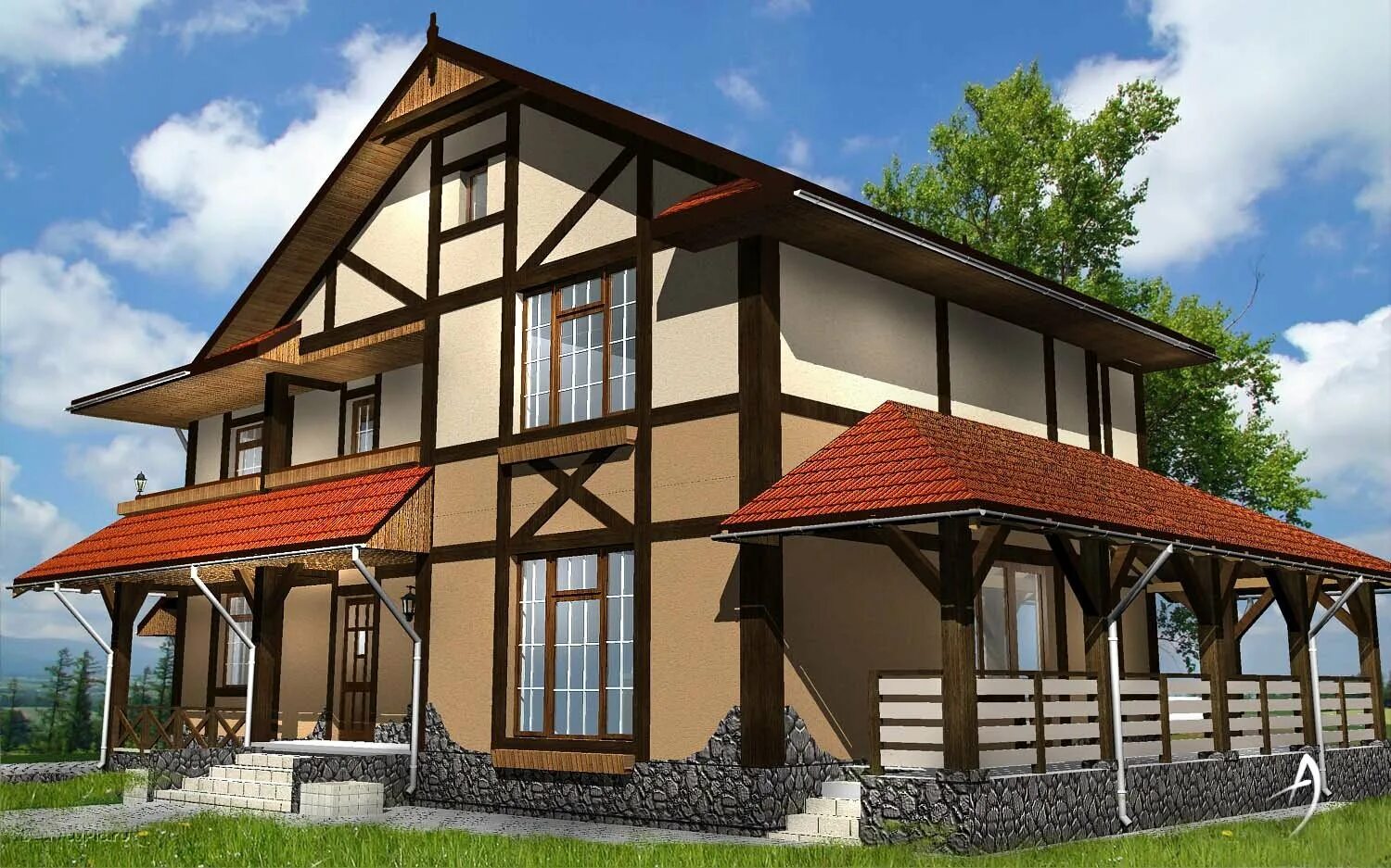 Нео фахверк. Стиль фахверк бавария. Каркасный дом 80м2. Фахверк баварский стиль. Фахверк фахверк фасад.