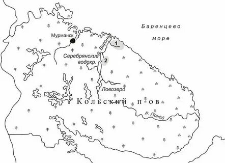 Карта кольского полуострова