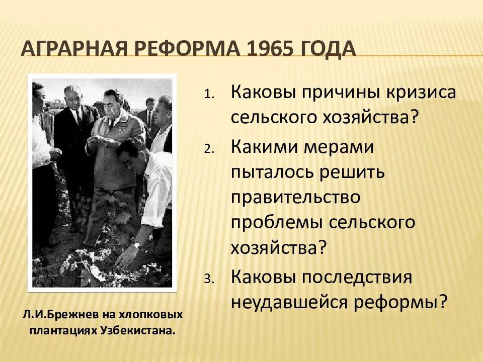 Каковы были последствия реформы. Реформы в сельском хозяйстве при брежневе. аграрная реформа 1965. аграрная реформа ссср. сельская реформа 1965.