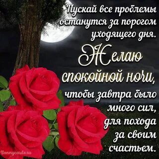 Спокойной ночи пожелания женщине своими