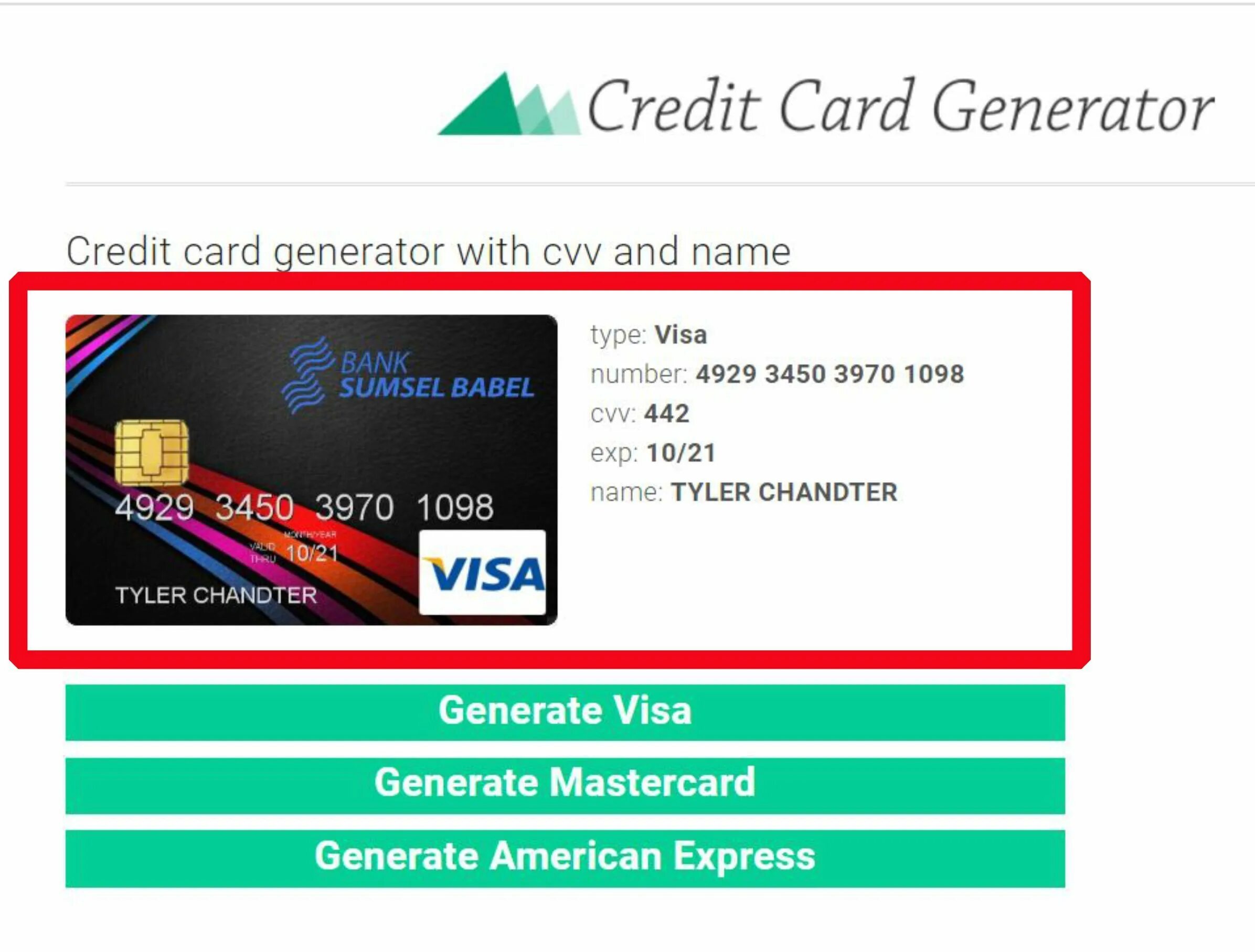 Credit Card Generator. Credit Card number Generator. Фейковые карточки. Visa Card Generator.